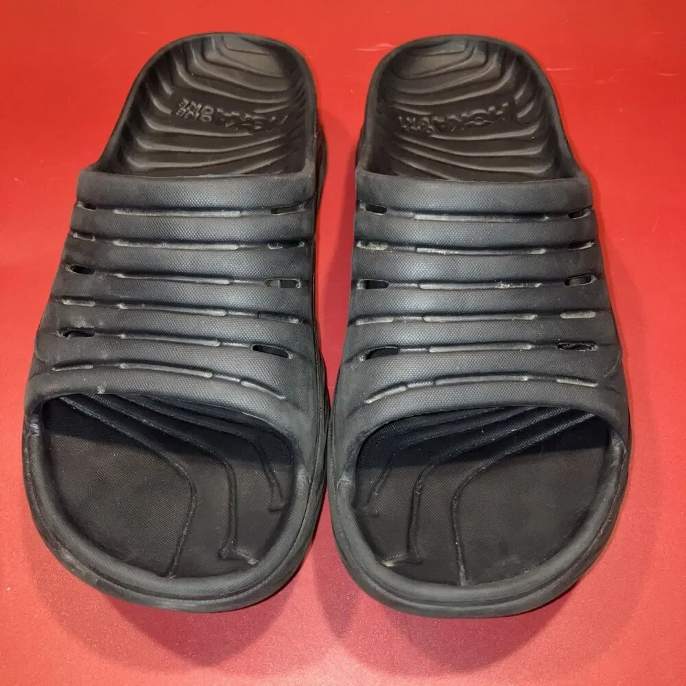 Hoka One One Ora Recovery Slide 2 Black Comfort Sandals Mens Size 8 Women’s 10